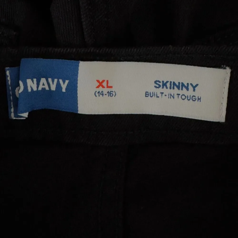 New Old Navy Wow Skinny Pull-On Black Jeans Girls Size 14-16 XL